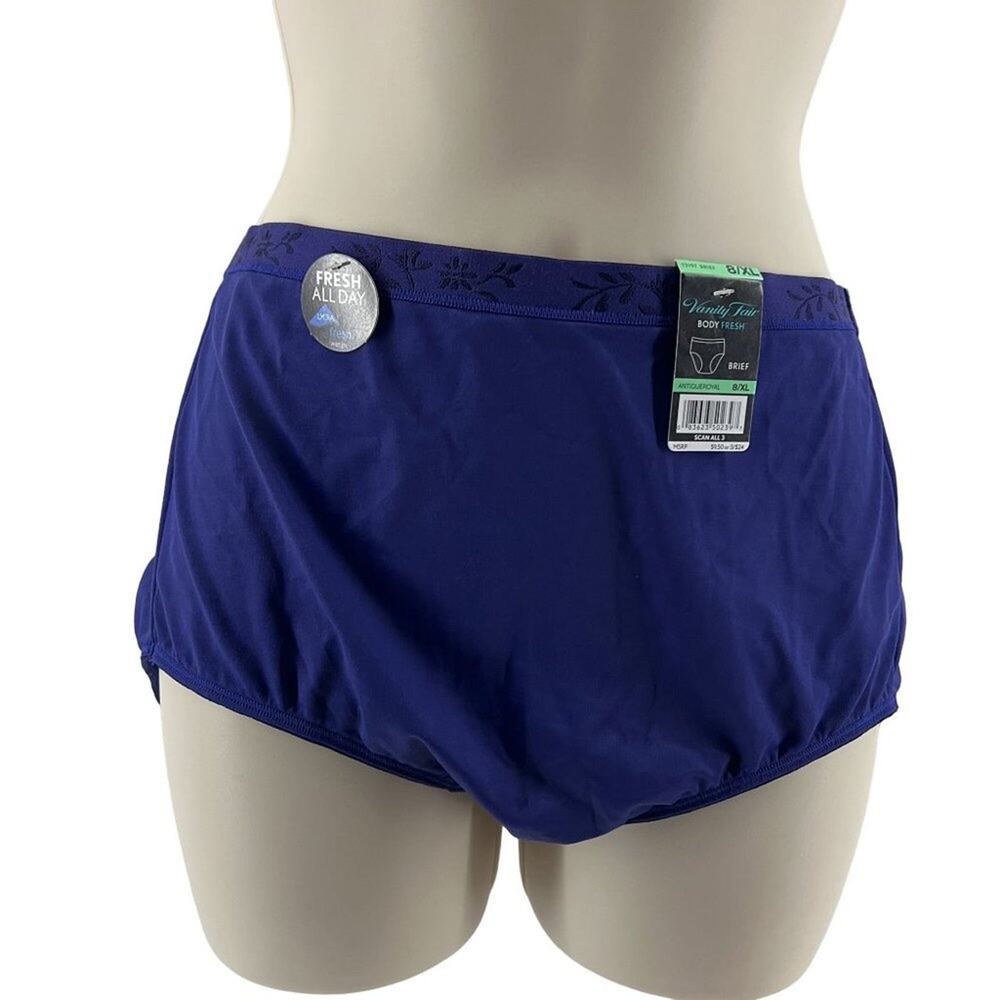 Vanity Fair Body FreshFX Brief Royal Blue Womens Xlarge / 8